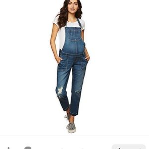 Maternity denim overalls